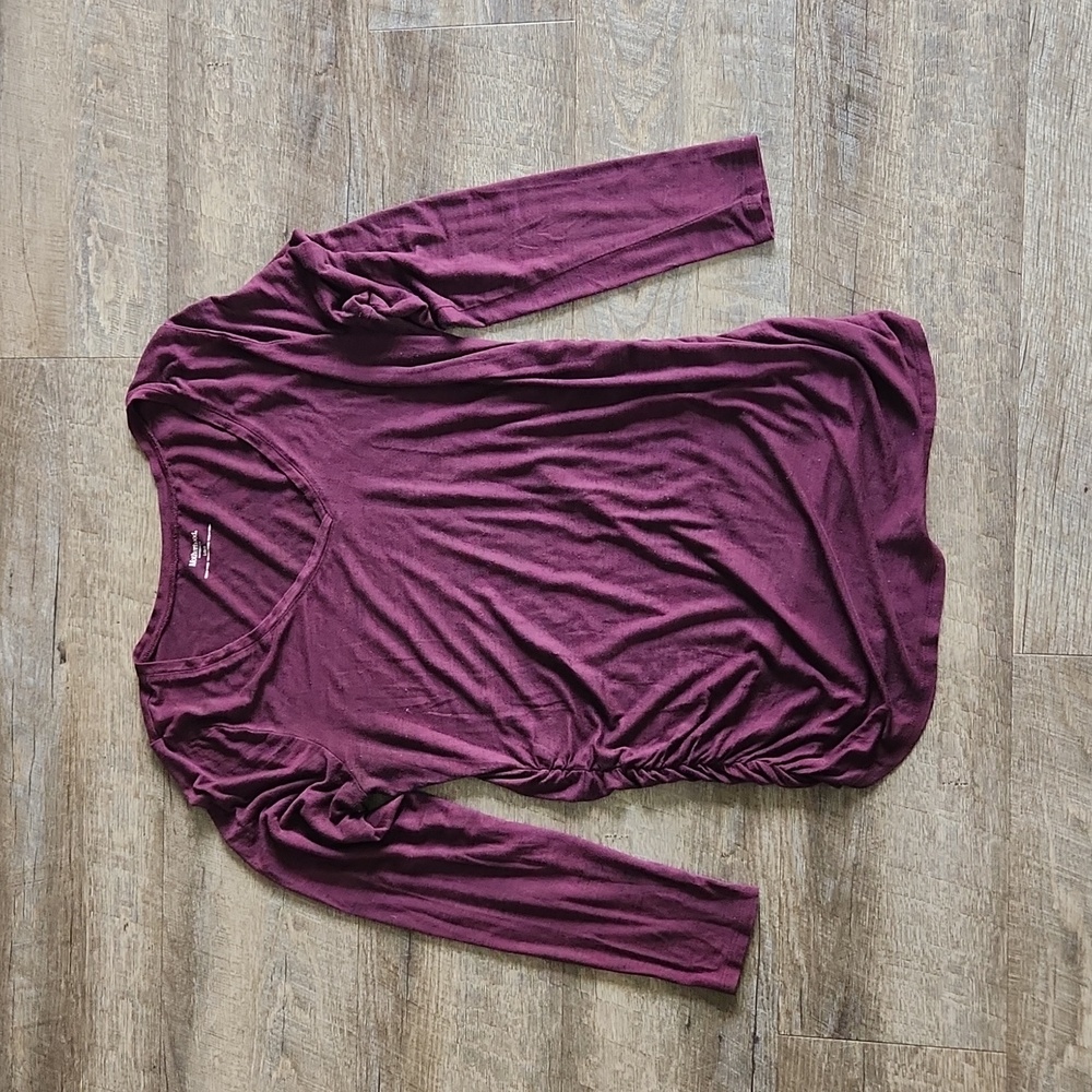 Purple maternity shirt